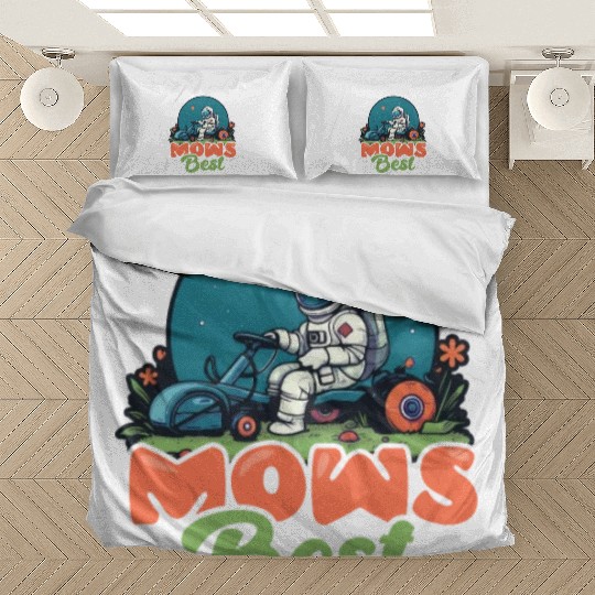 Landscaper Gardening Father Mows Best Atronaut Bedding Sets