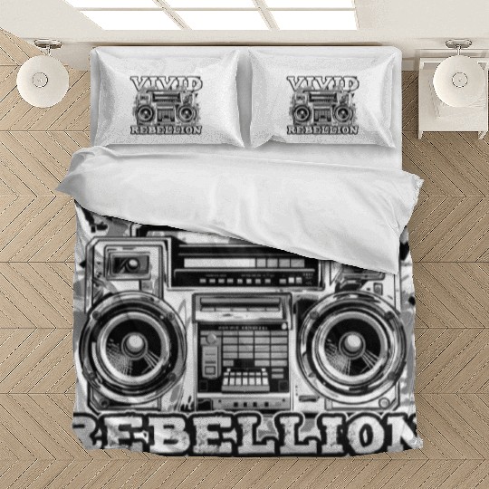 Funny Graffiti Boombox 80s 90s Hip Hop Breakdance Bedding Sets