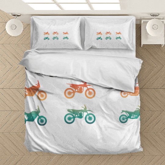 Various Enduro Motocross Motorcycle Types Bedding Sets
