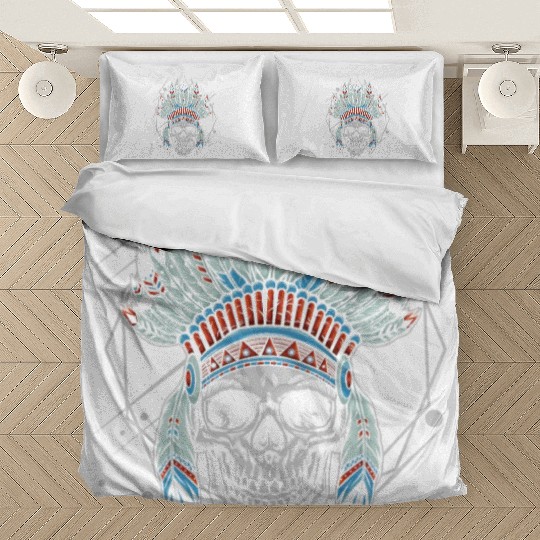 Indigenous Native American Skull Head Bedding Sets