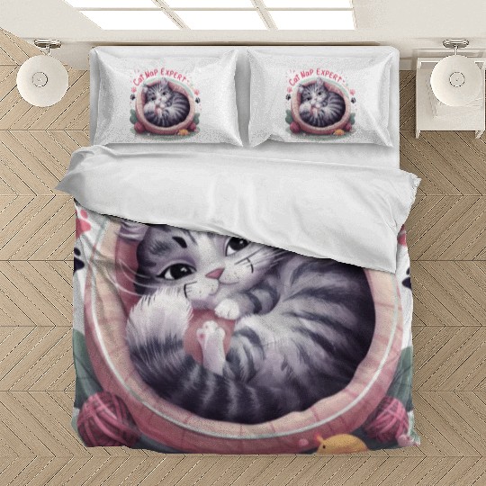 Cat Nap Expert - Funny Cat Outfit! Bedding Sets