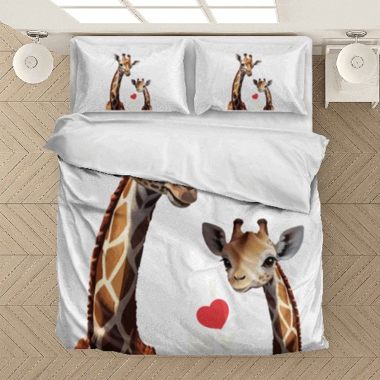 I Love My Mom Giraffe Happy Mother's Day Bedding Sets