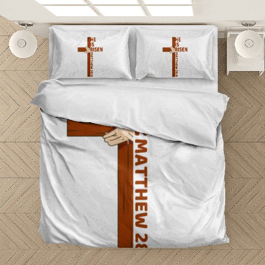 He Is Risen Matthew 28:6 Christian Easter Jesus Bedding Sets