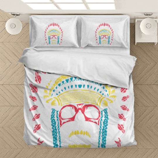 Indigenous Native American Skull Skull Head Bedding Sets