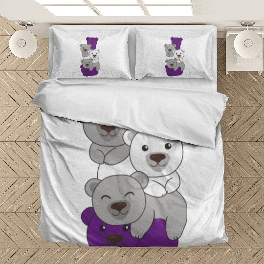 Graysexual Flag Pride Lgbtq Cute Bear Bedding Sets