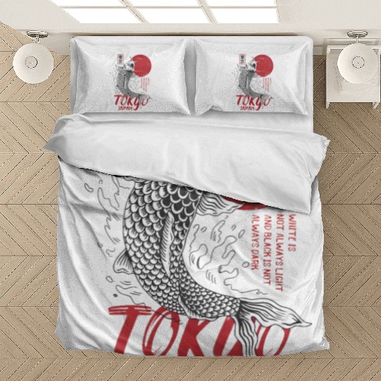 koi fish tokyo japan anime japanese Bedding Sets