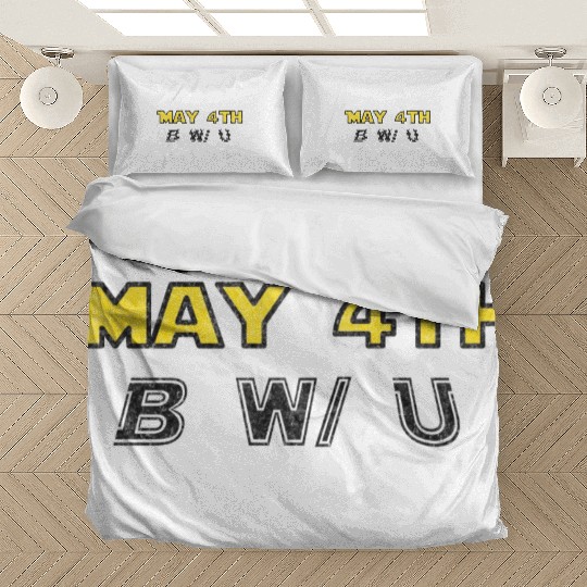 may 4th be with you YELLOW GRUNGE Bedding Sets