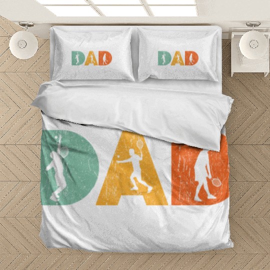 Tennis Dad Silhouette Bedding Sets