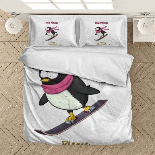 Slope Surfer Penguin: The Snowboard Pro Bedding Sets