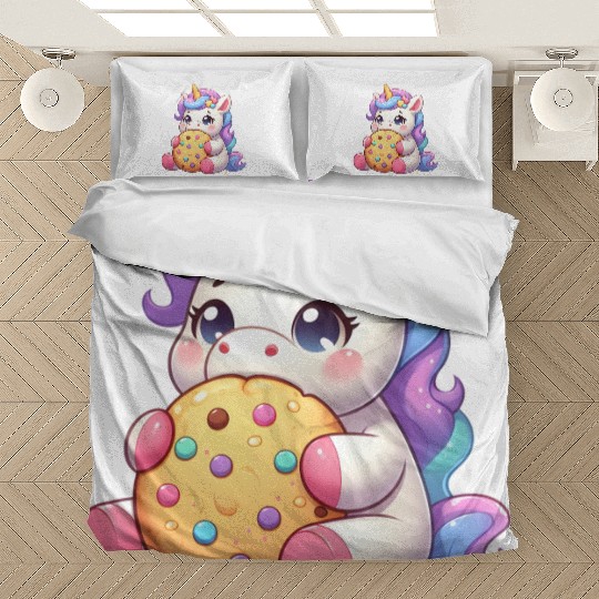Unicorn Enjoying a Cookie Bedding Sets