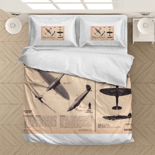 Spitfire Recognition Sheet Bedding Sets