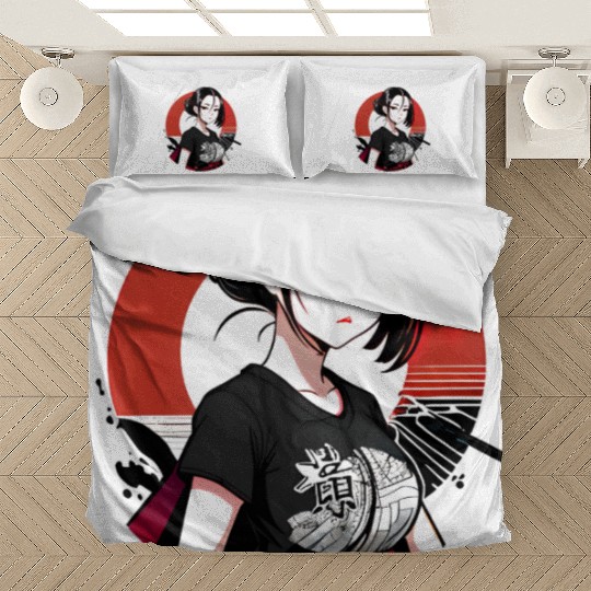 İllustration of asian girl Bedding Sets