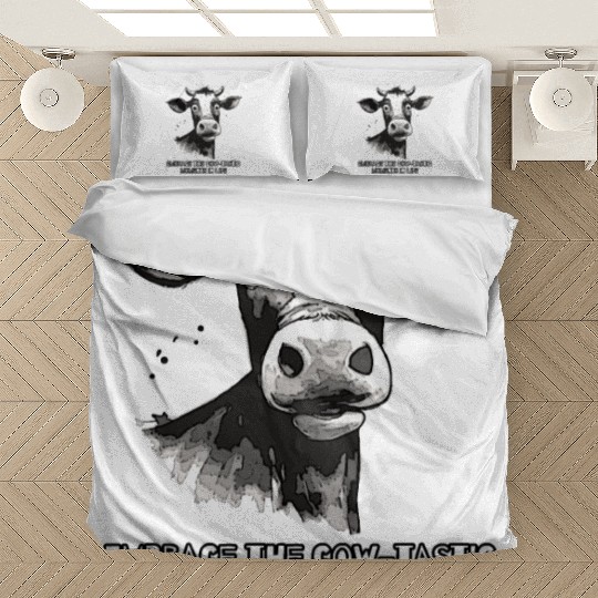Embrace Cow-tastic Moments: Moo Cow Artwork Bedding Sets