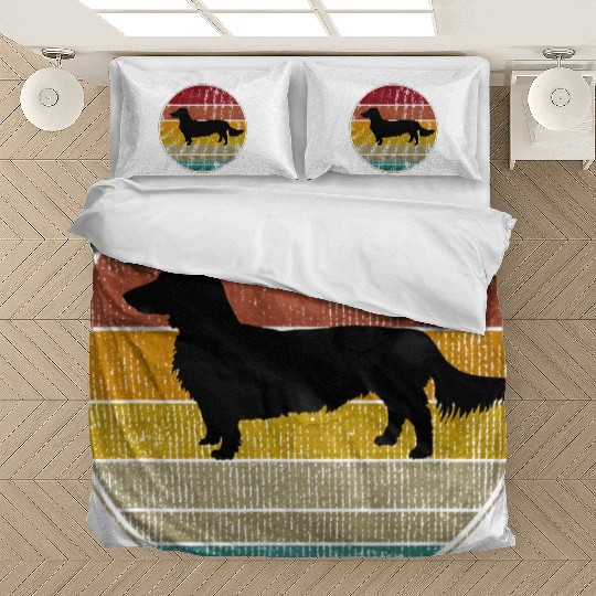 Long Haired Dachshund Dog Silhouette Pet Lover Bedding Sets
