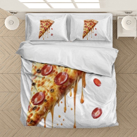 Slice Of Melty Pepperoni Pizza Delight Bedding Sets