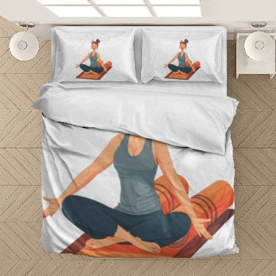 Joyful Yoga Moment Meditation Pose Bedding Sets