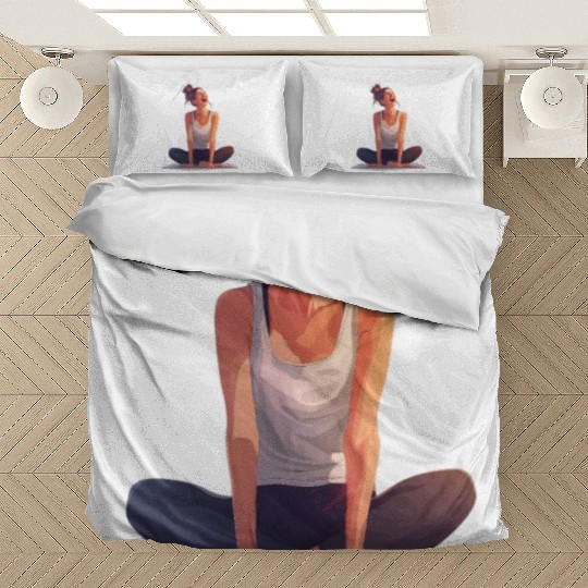Joyful Yoga Moment Meditation Pose Bedding Sets