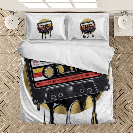 Music Bedding Sets, 80's Cassette Tape , Vintage Cassette