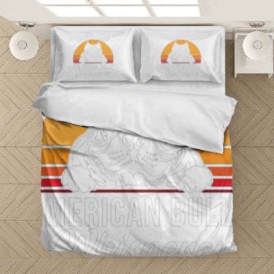 Live Love Bark Retro Vintage American Bully Funny Bedding Sets