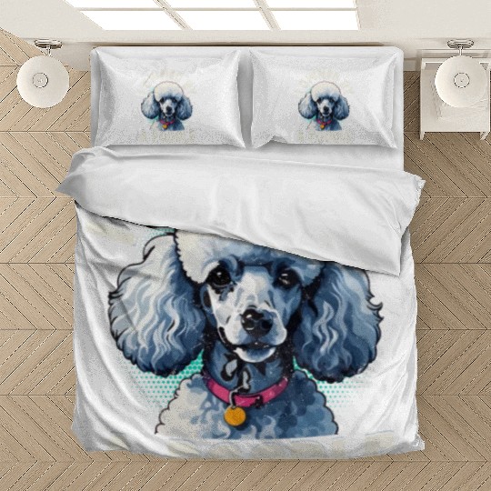 I Owned By A Poodle Puppy Mom Dog Dad Bedding Sets