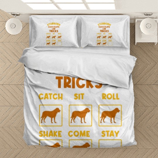 Brown Labrador STUBBORN CHOCOLATE LAB TRICKS Bedding Sets
