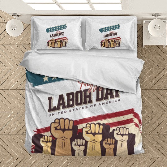Labor Day Fists Raised Bedding Sets