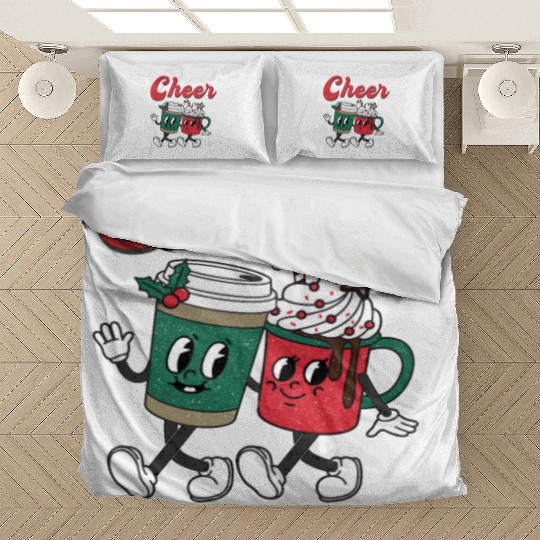 Christmas Cheer in a cup Funny Christmas Bedding Sets