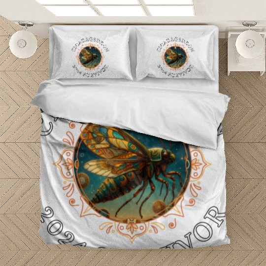 Cicadageddon Invasion Tour 2024 Funny Cicada Event Bedding Sets
