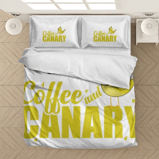 Coffee and Canary Bird Bedding Sets