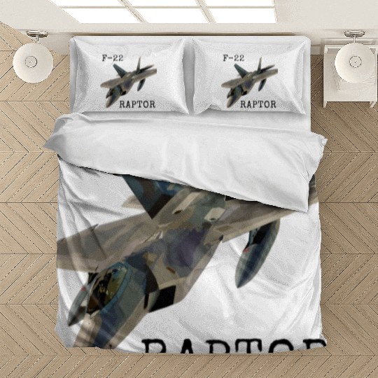 Air Force F-22 Raptor Fighter Jet Military Pilot Bedding Sets