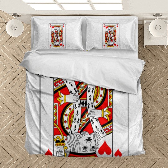 King of Hearts Playing Card Bedding Sets