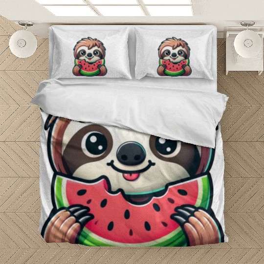 Sloth Summer Fruit Melon Bedding Sets