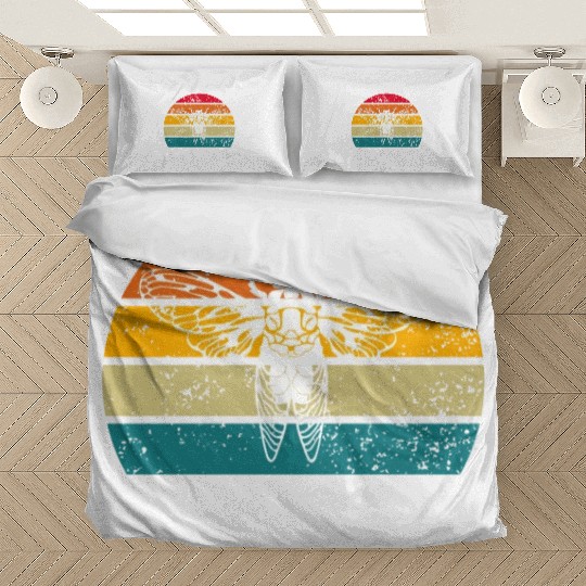 I Like Cicada & Maybe Like 3 People, Retro Sunset Bedding Sets