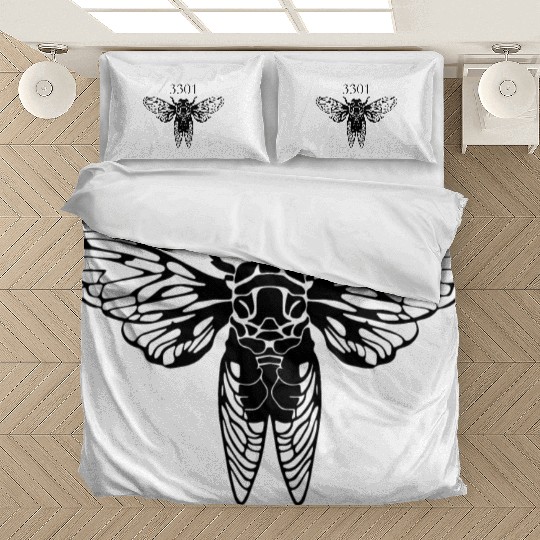 Cicada Insect Bug Black Entomology Entomologist Bedding Sets