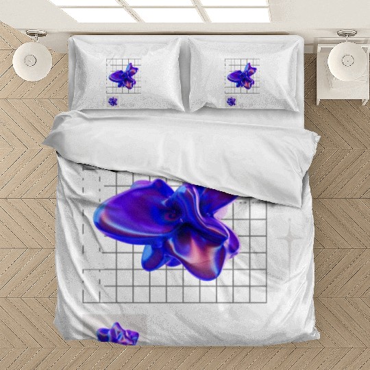 Black Blue Abstract Streetwear Bedding Sets