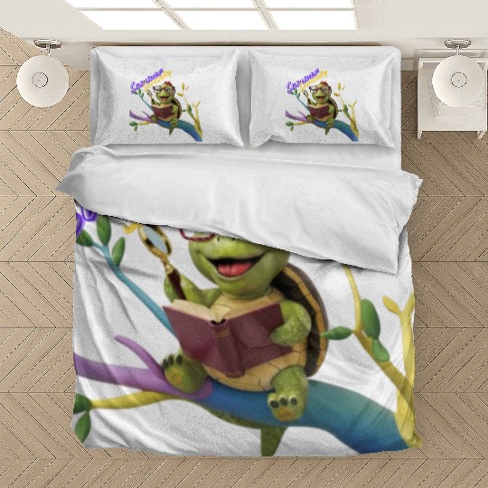 Cute Little Green Sea Turtle on Ocean Bedding Sets