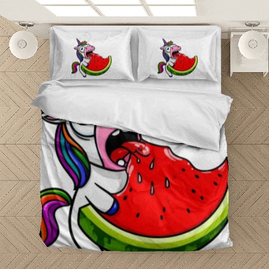 Unicorn Melon Sweet Comic Crazy Funny Quirky Bedding Sets