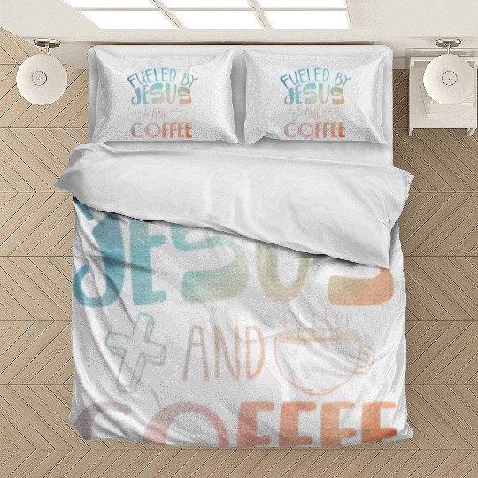 Cool Coffee Jesus Art Christian Coffee Lover Bedding Sets