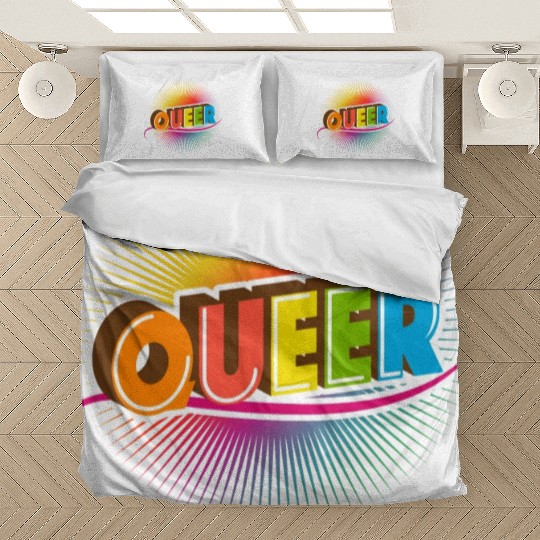 Queer Typo for Pride Month Equal Rights LGBTQ Bedding Sets