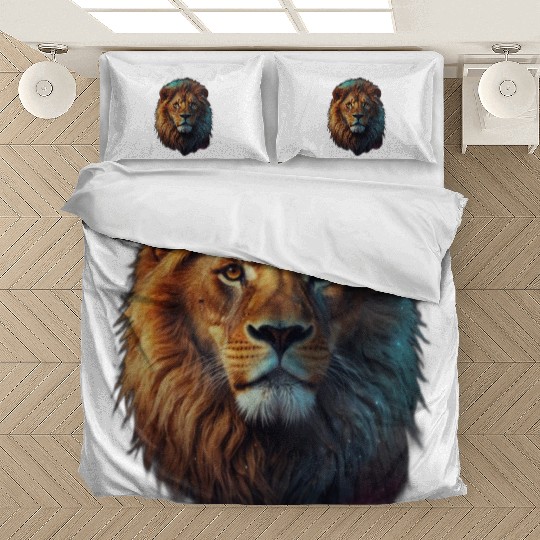 Geometric Lion Galaxy Collection Bedding Sets