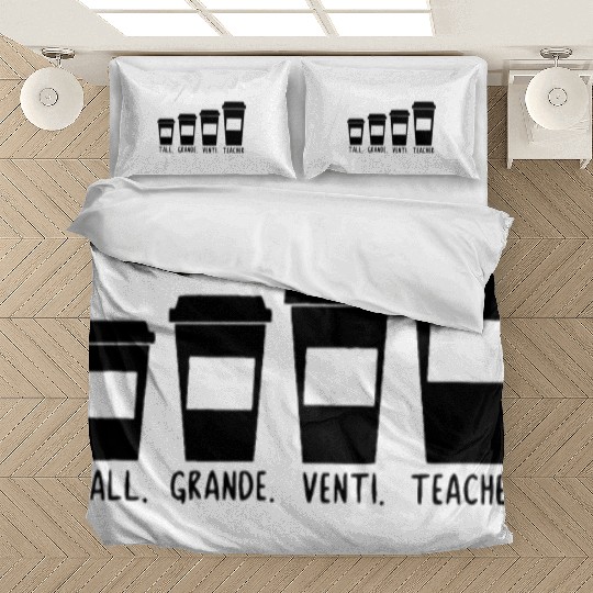 Coffee Themed Teacher Tall Grande Venti Teacher Bedding Sets