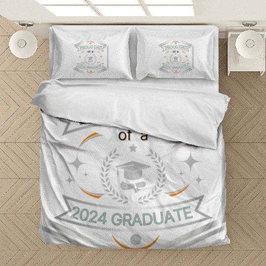 Proud Dad of 2024 Graduate ,Fathers Day silver Bedding Sets