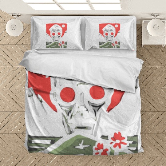 Japan Red Sun Creepy Guy Bedding Sets