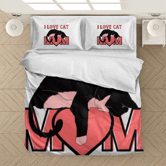 I Love Cat Mom Cats Lover Bedding Sets