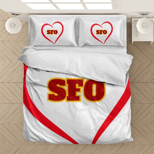SFO - San Francisco call letters Bedding Sets