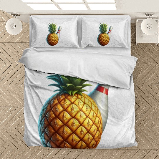 bowling ball and pineapple Bedding Sets