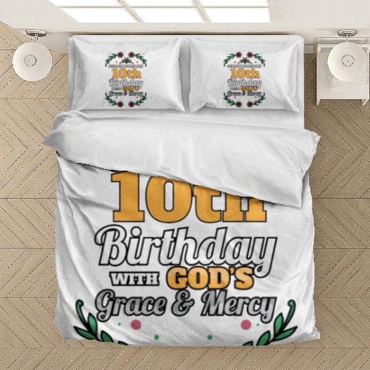 Stepping into my 10th Birthday Religious Bday Bedding Sets