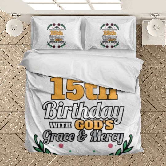 Stepping into my 15th Birthday Religious Bday Bedding Sets