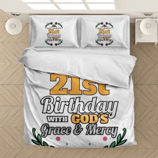 Stepping into my 21st Birthday Religious Bday Bedding Sets