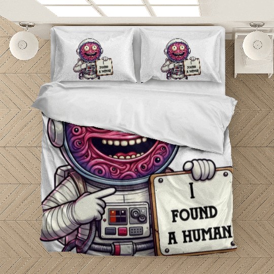 I found Human , Alien sticker Bedding Sets